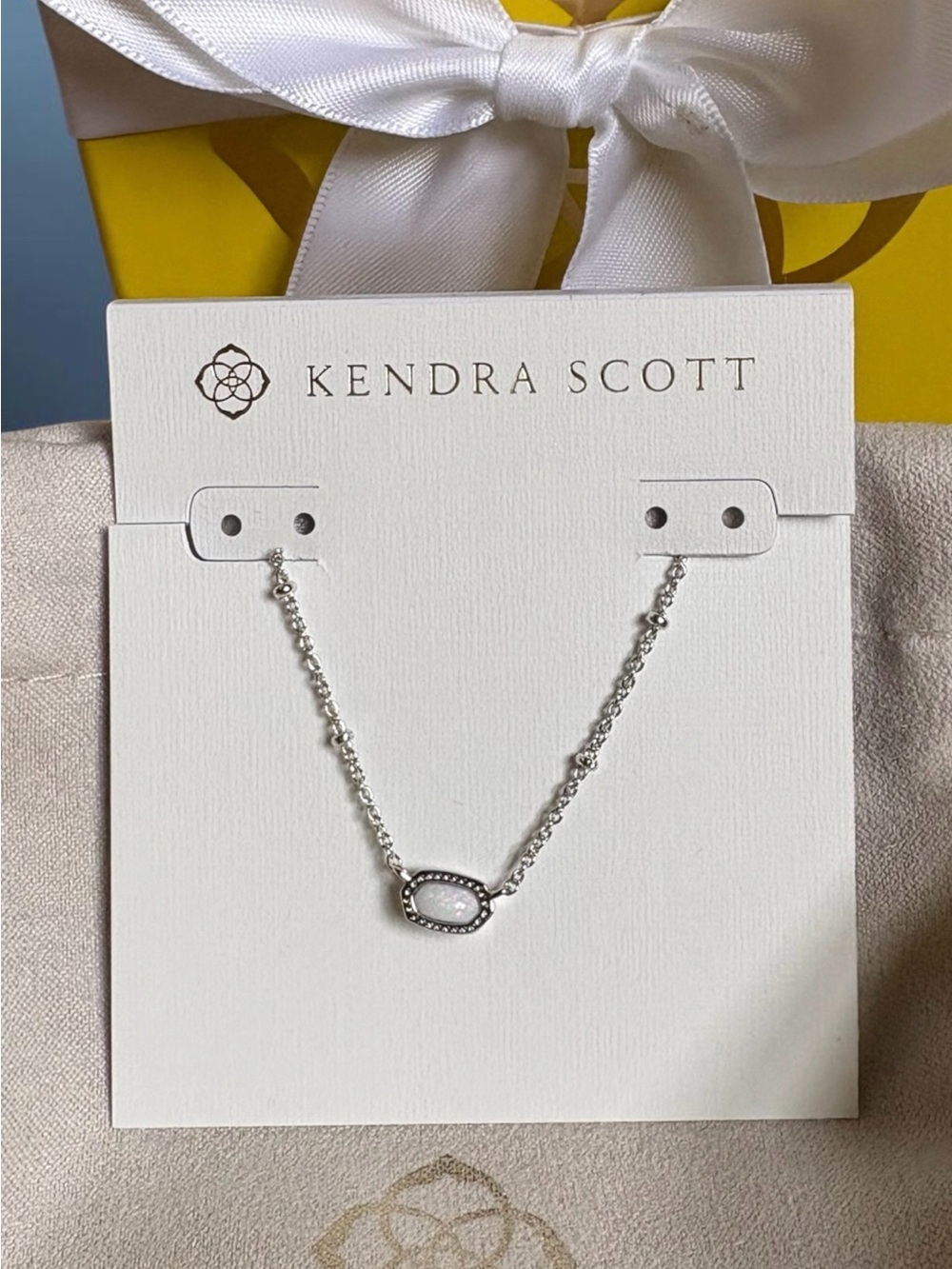 Kendra Scott  Mini Elisa Silver Satellite Short Pendant Necklace